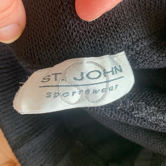 ST. John Sportswear Black Knit Size 12 Pant - Picture 3 of 8